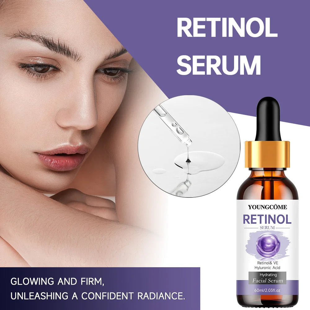 YOUNGCOME Retinol Serum with Hyaluronic Acid - Hydrating Anti Aging Serum for Deep Moisturizing 40/60ML Peaceful Pleasures Health and Wellness