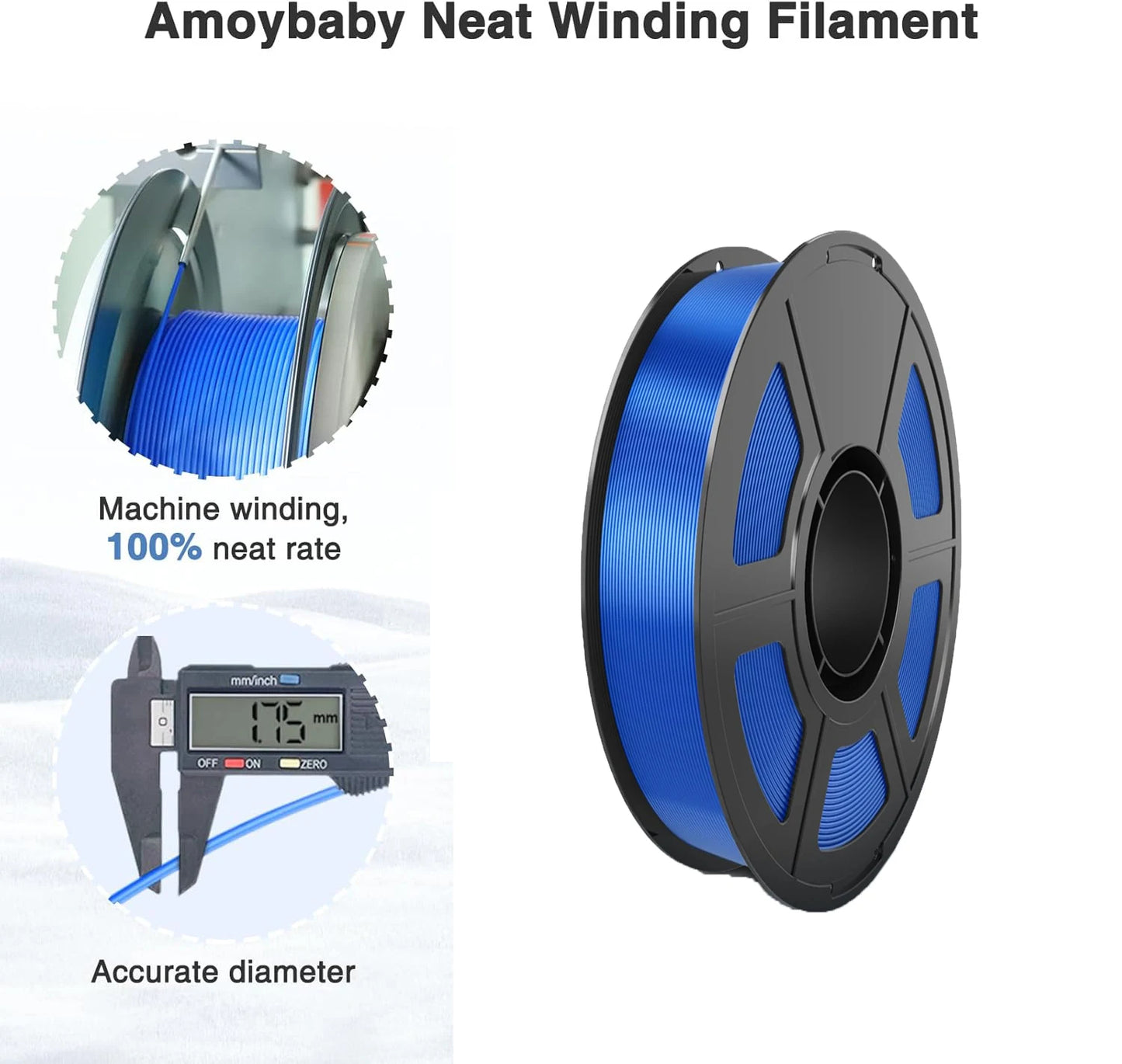 Silk PLA 3D Printer Filament 1.75mm 250g – Shiny PLA+ Spool