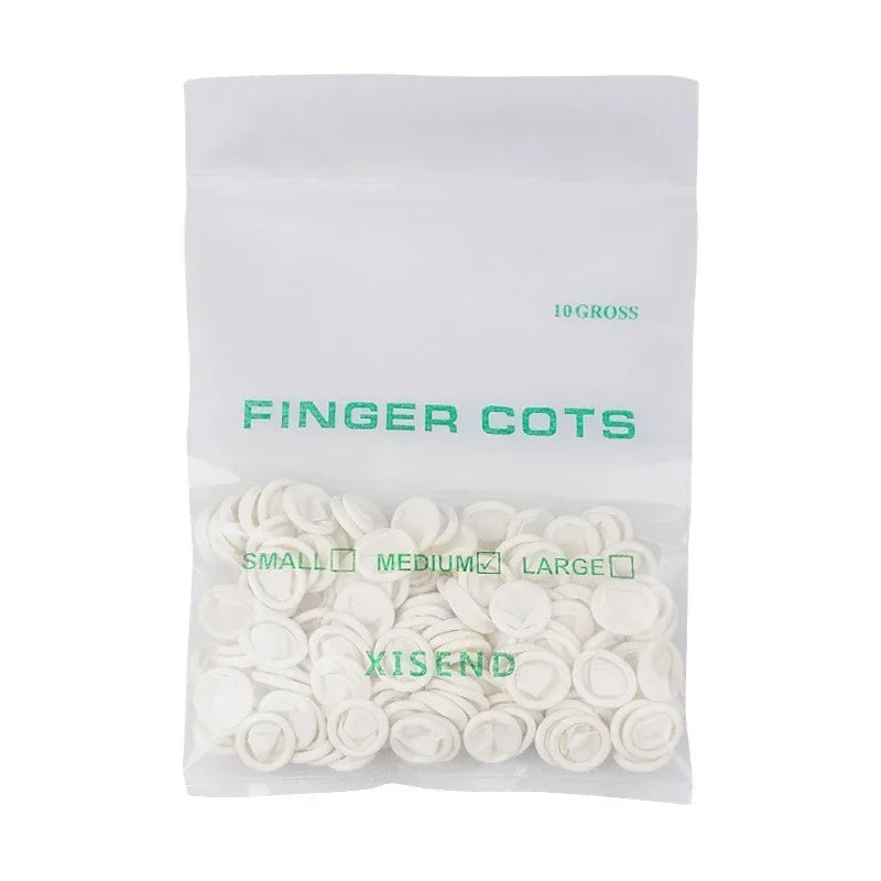 100/200PCS Disposable Rubber Gloves Fingertip Durable Tools Anti-slip Anti-static Latex Fingertip Protector Fingertip Sleeve Peaceful Pleasures Health and Wellness