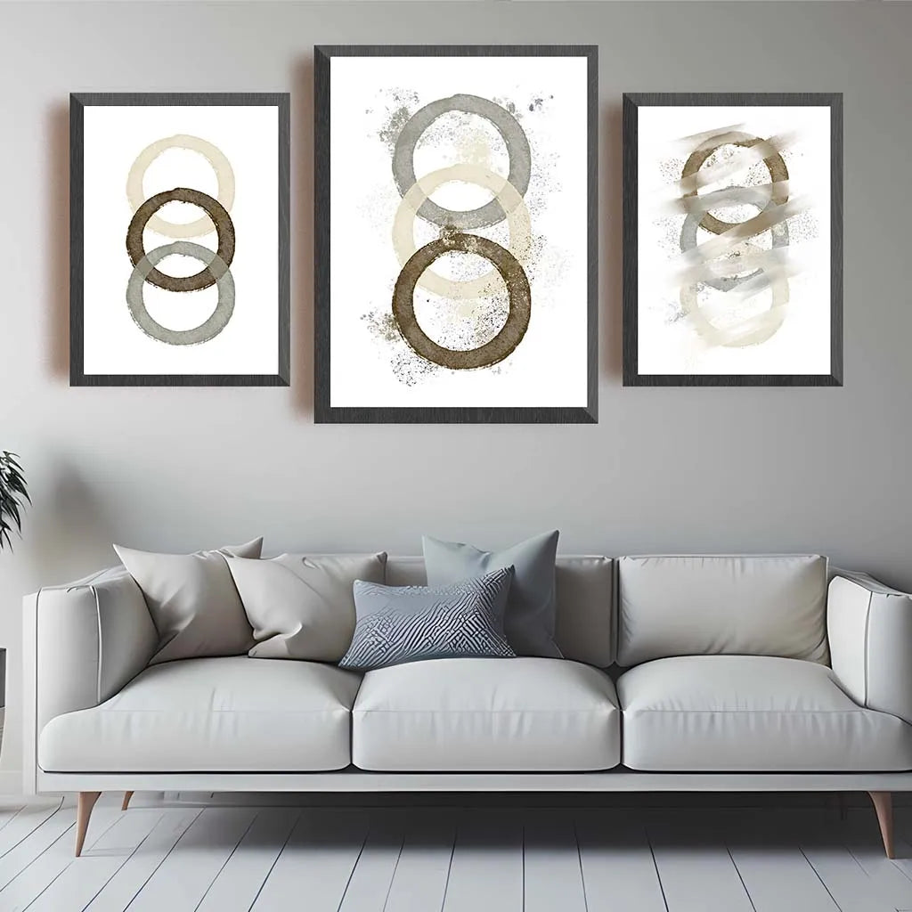 Abstract Geometric Circle Canvas Wall Art | Modern Minimalist Print Canvas Wall Art Print Peaceful Pleasures Health and Wellness