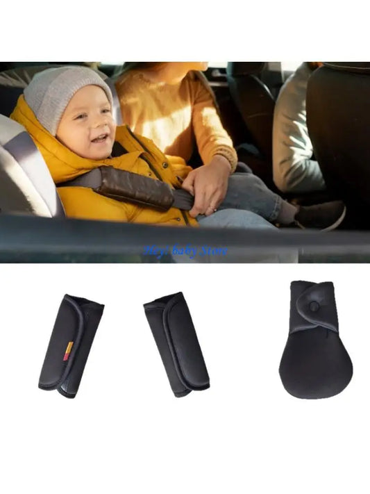 3-Piece Baby Car Seat Belt Cover Set | Padded Shoulder Comfort Car Seat Belt Cover Peaceful Pleasures Health and Wellness China Mainland