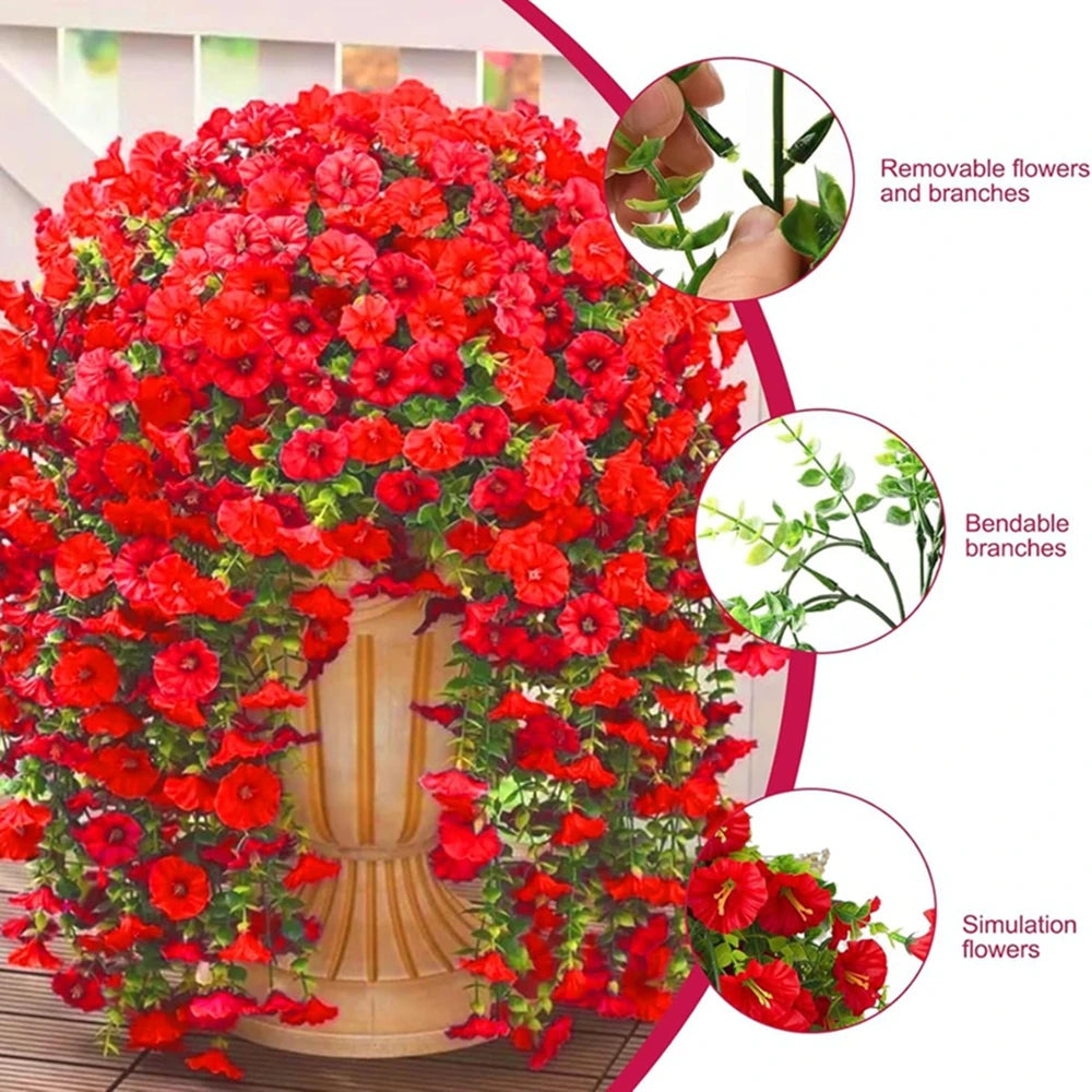 Artificial Morning Glory Vine Flowers | Wedding & Home Decor Artificial Flower Vine Peaceful Pleasures Health and Wellness