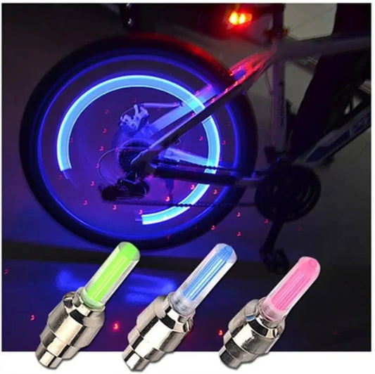 Neon Bike Spoke LED Light | Tire Valve Cap Wheel Light Bicycle Spoke Light Peaceful Pleasures Health and Wellness