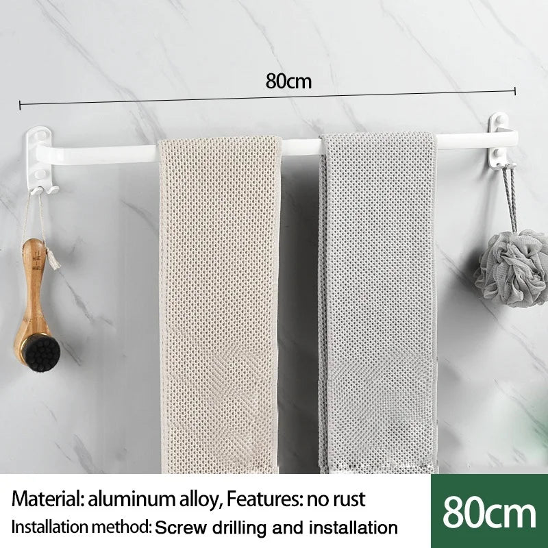 Wall-Mounted Aluminum Towel Rack | 1, 2 & 3 Bar Options
