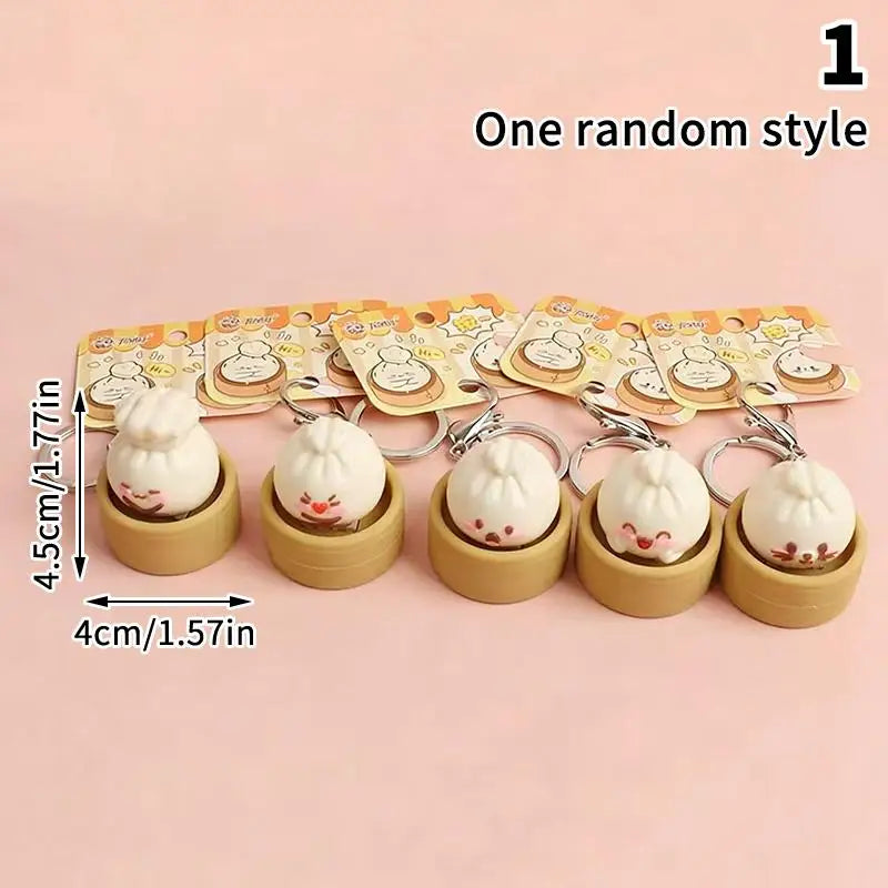 Cute Squishy Clicker Keychain – Slow Rebound Fidget Toy Pendant
