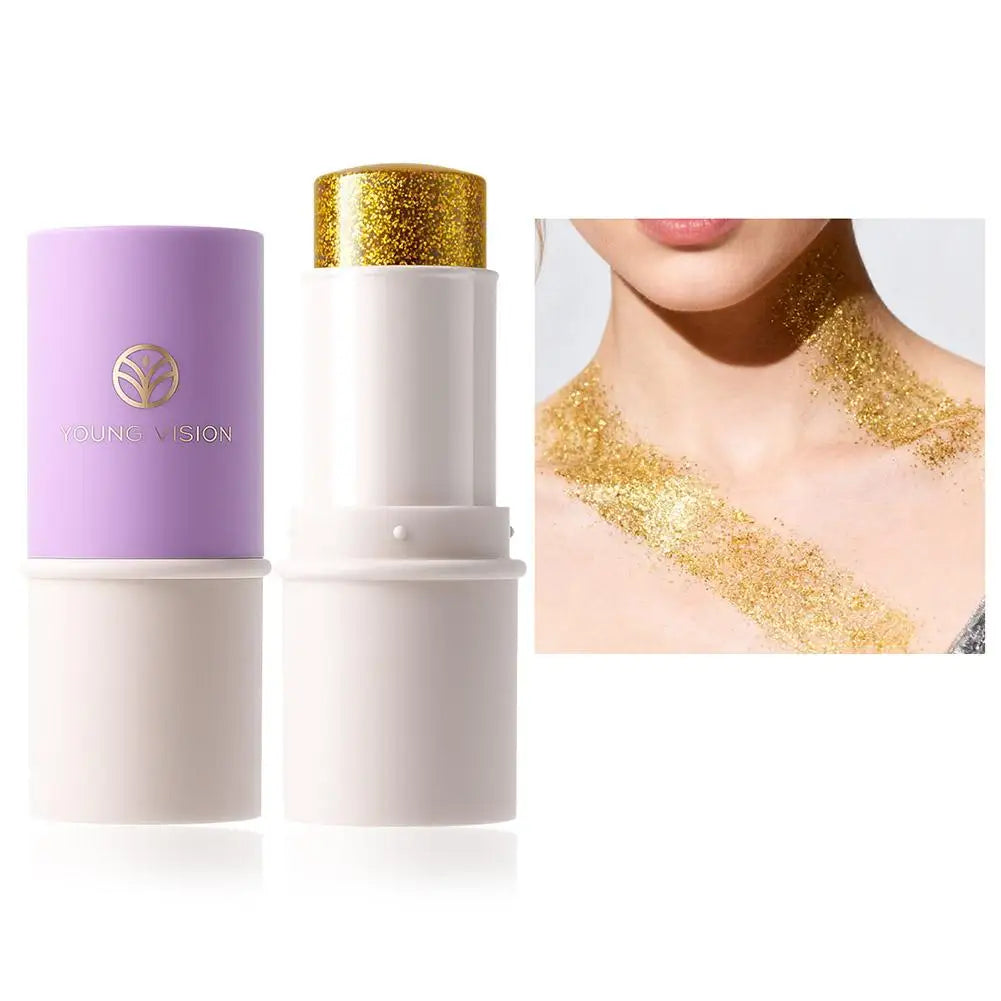Holographic Body Glitter Stick – Face, Hair & Body Shimmer Peaceful Pleasures Health and Wellness 05 yellow