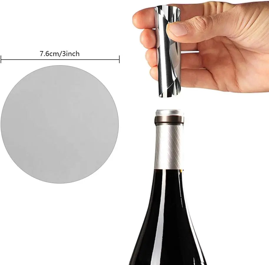 10/20pcs/ Set Silver Aluminum Foil Wine Pourer Disc Foldable Flexible Reusable Mini Drip Stop Pour Spouts Dis Peaceful Pleasures Health and Wellness