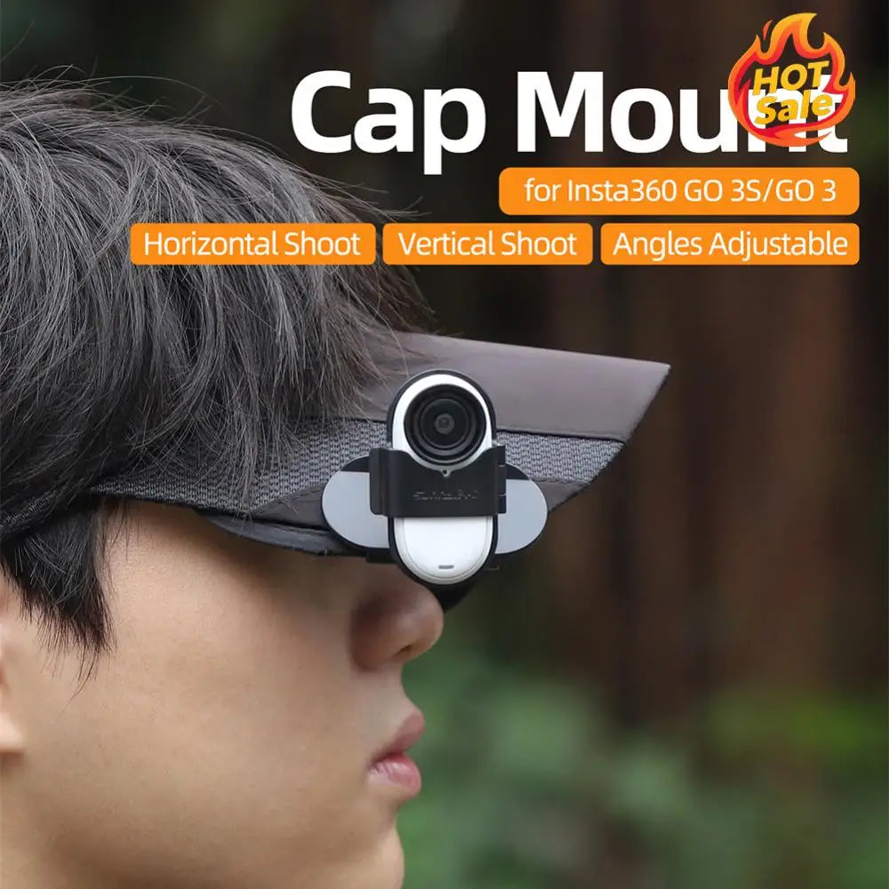360° Hat Clip Mount for Insta360 GO 3 & GO 3S | Cap Holder