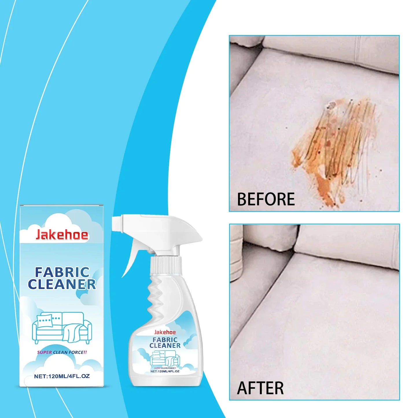 Jakehoe Fabric Foam Cleaner – Sofa, Carpet & Curtain Stains