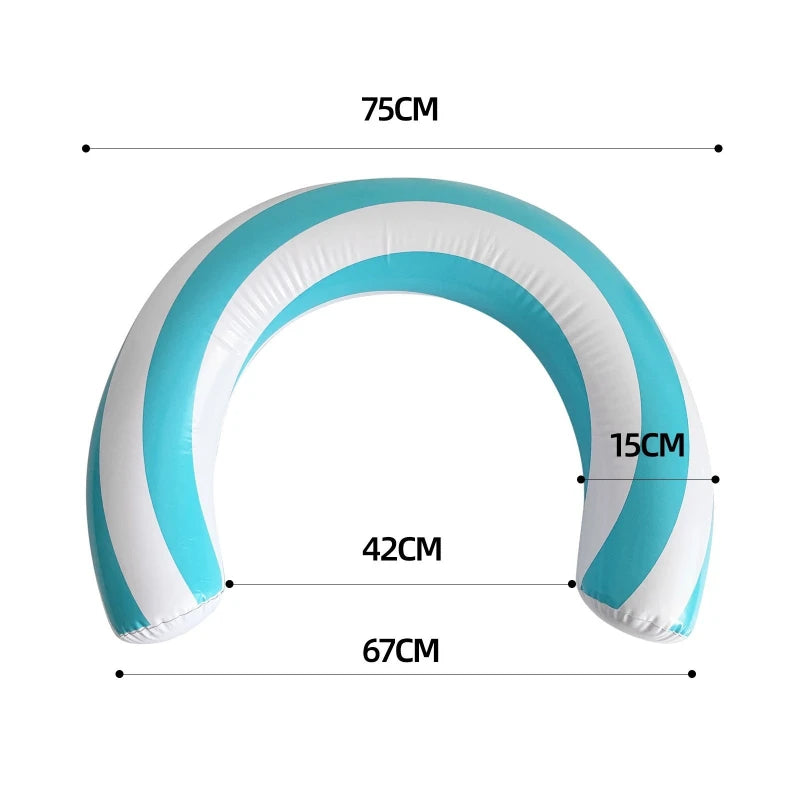 Inflatable Arc-Shaped Swim Ring – Pool Float for Adults & Teens