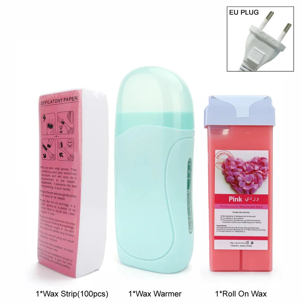Rose Roll-On Wax Warmer Kit – Electric Hair Removal Set
