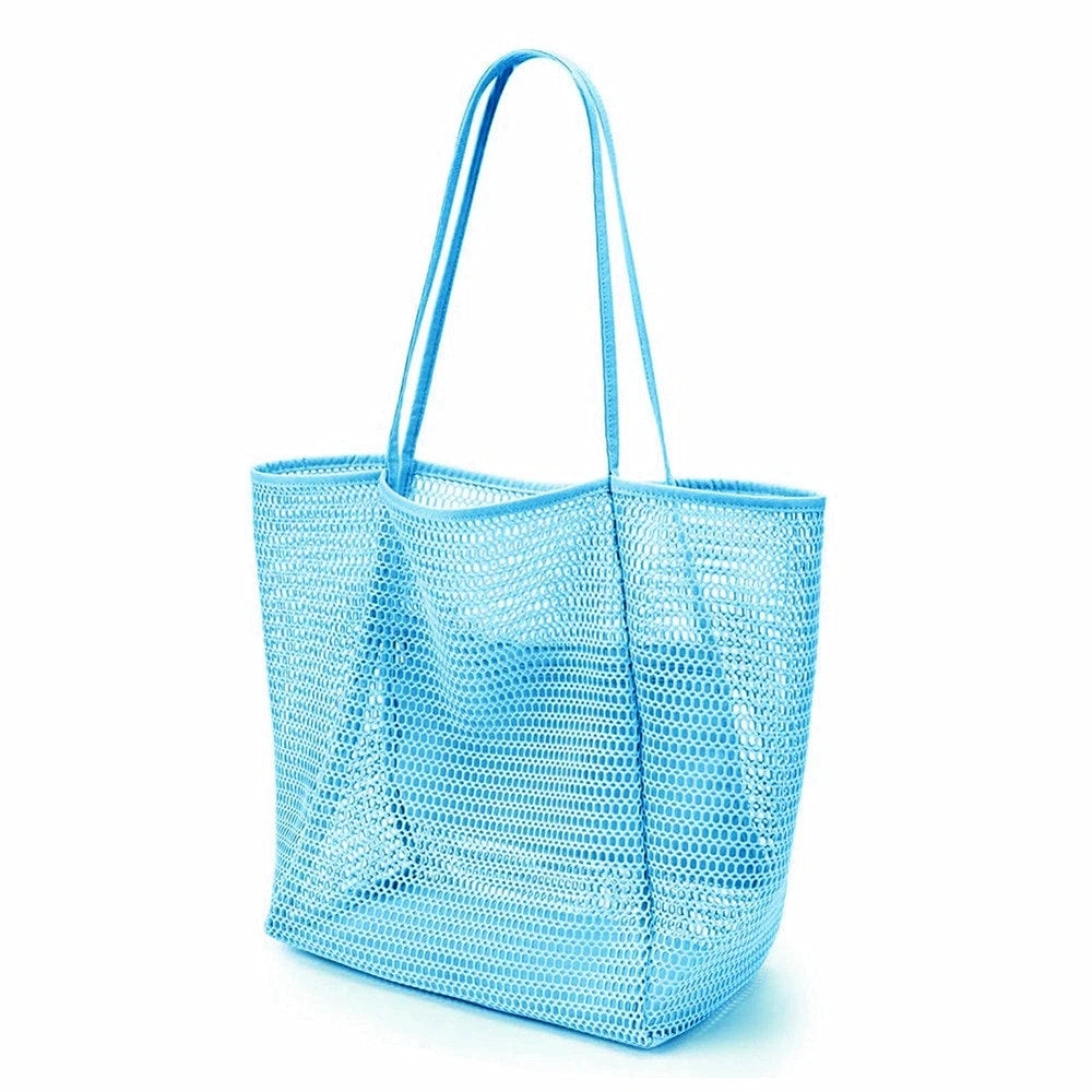 Large Foldable Mesh Beach Bag – Women's Shoulder Tote