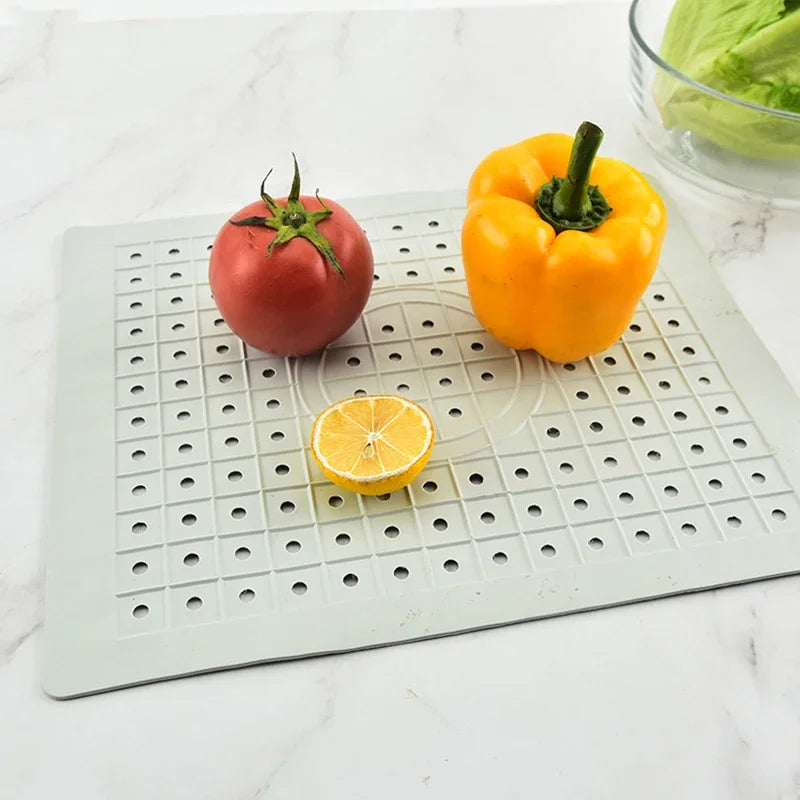 Quick-Dry Rubber Sink Mat – Anti-Slip Kitchen Sink Protector & Heat-Insulating Drain Pad
