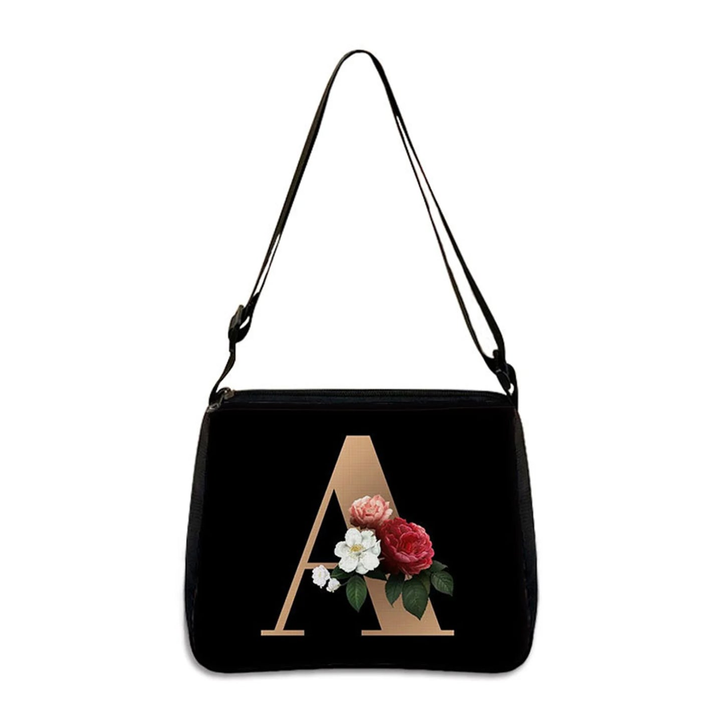 Female Portable Underarm Shoulder Bag Letter Pattern Crossbody Bag with Adjustable Shoulder Strap for Commuting Business Travel Peaceful Pleasures Health and Wellness L 01
