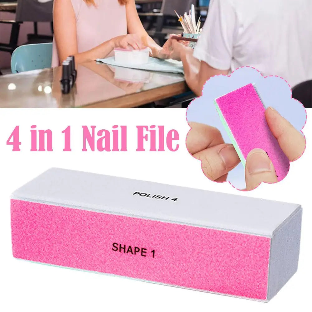 4-in-1 Nail Buffer Block – File, Smooth, Exfoliate & Polish for Natural & Acrylic Nails Peaceful Pleasures Health and Wellness