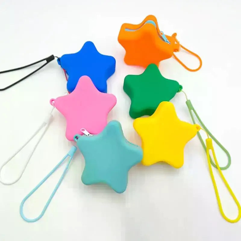 Starfish Silicone Coin Purse | Zipper Mini Storage Bag