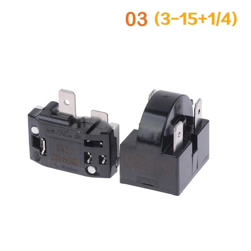 PTC Starter Relay Refrigerator Starter Relay Refrigerator Overload Protector Compatible With Refrigerator Compressor Freezers Peaceful Pleasures Health and Wellness A3