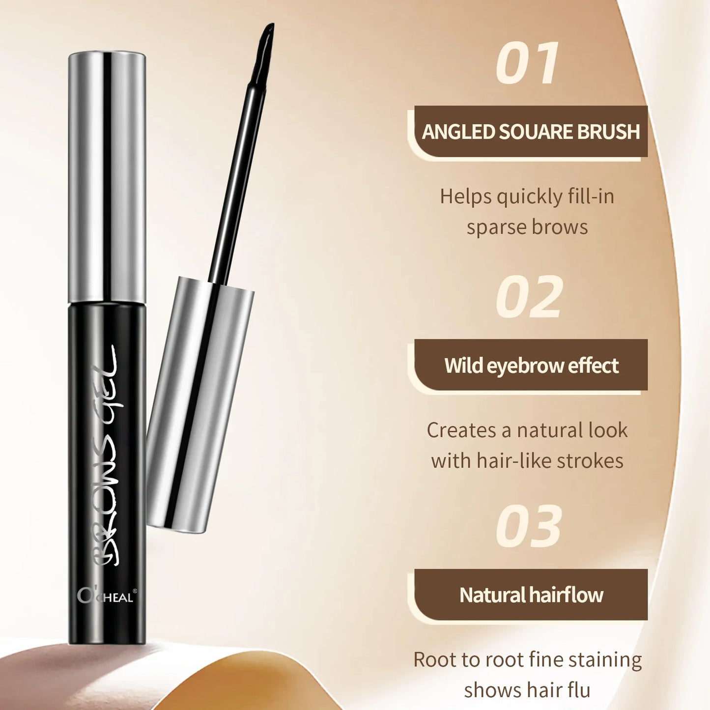 O'Cheal Peel-Off Eyebrow Gel | Waterproof Semi-Permanent Tint