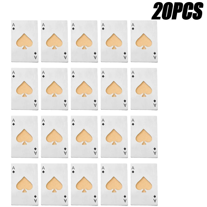 20PCS Playing Card Bottle Openers – Stainless Steel Bar Tool