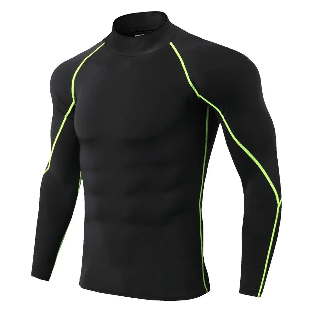 Men's Long Sleeve Compression Gym Shirt | Quick-Dry Sport Top