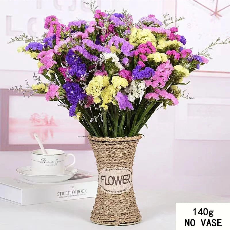 Natural Dried Forget-Me-Not Limonium Bouquet | Boho Home Decor