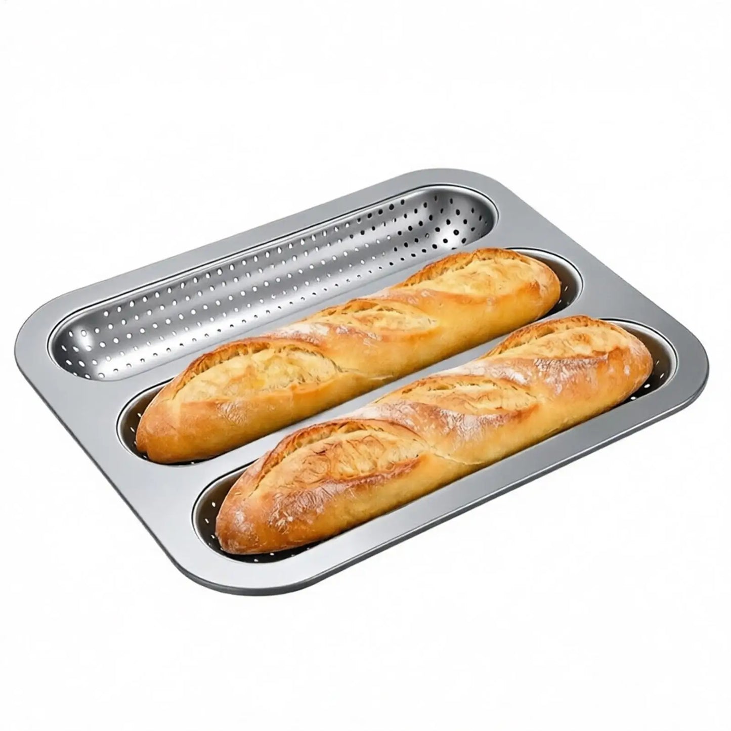 Non-Stick Carbon Steel Baguette & Bread Loaf Baking Pan
