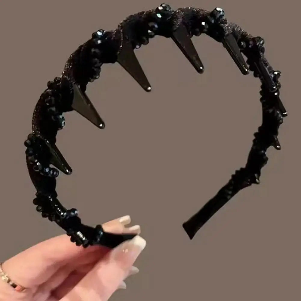 Women Beaded Wrap Headband Wash Face Toothed Non-slip Hair Hoops Headbands Hair Arrangement Fashion Headwear Peaceful Pleasures Health and Wellness