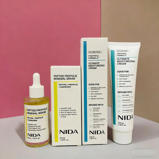 NIDA Skin Care Kit – Moisturizing Cream, Retinol Eye Cream & TXA Skincare Gift Set Oasis Select