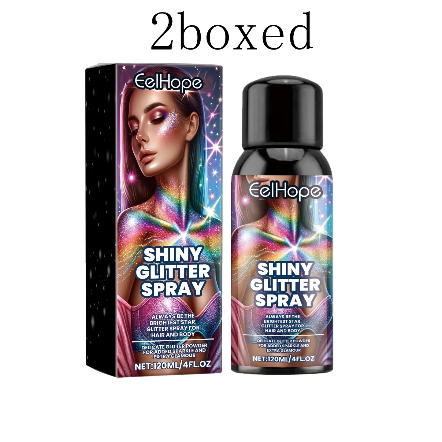 Eelhope Glitter Spray – Hair & Body Shimmer for Festivals