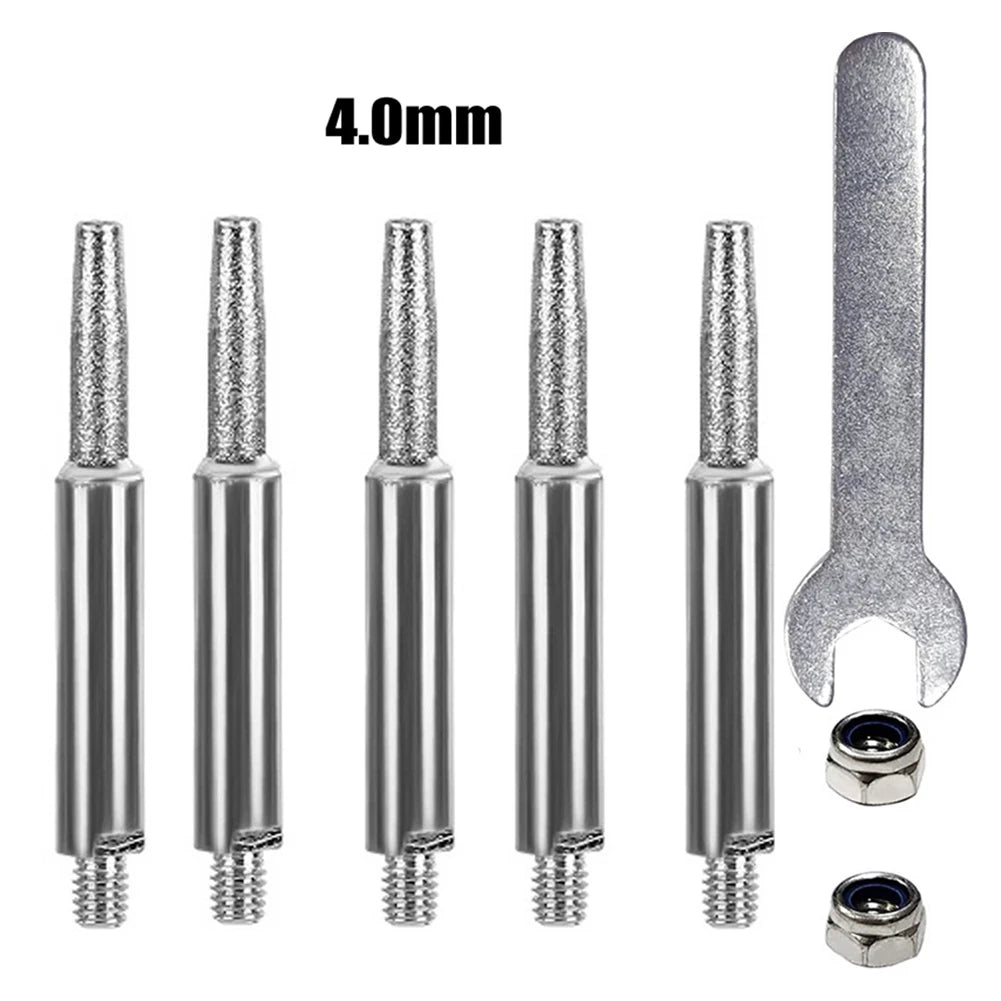 Lot Chainsaw Sharpener Cylindrical Burr 4 8 Parts Grinding Head Chain