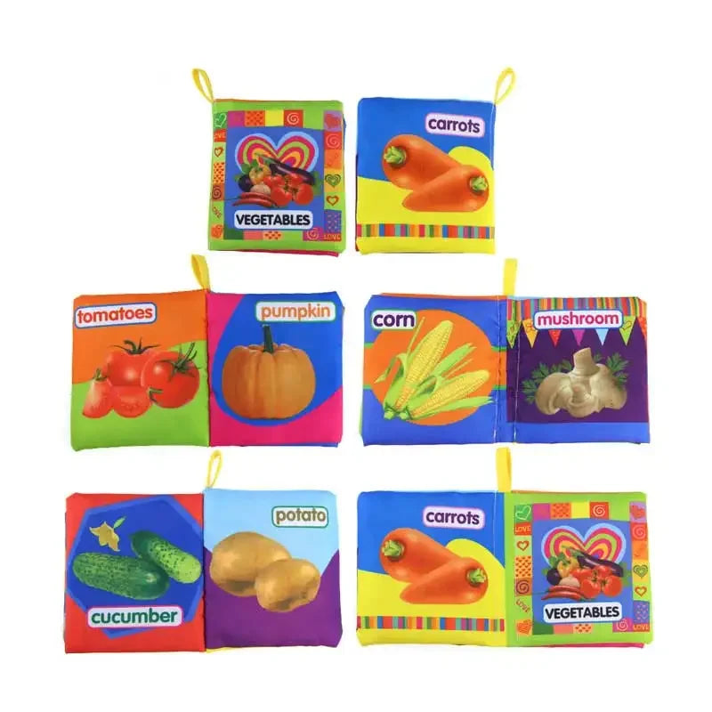 Baby Soft Cloth Books Rustle Sound Quiet Infant Early Learning