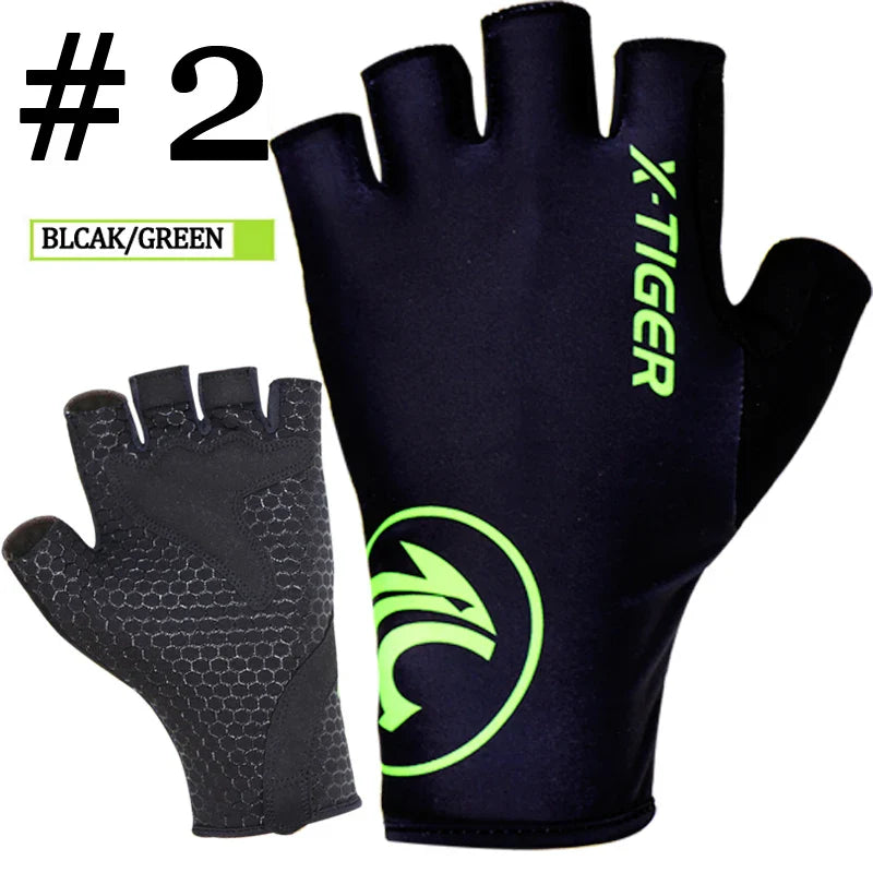 X-TIGER Half Finger MTB Cycling Gloves – Anti-Slip Breathable