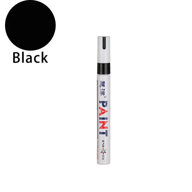12 White Waterproof Rubber Permanent Paint Marker Pen Car Tyre Tread