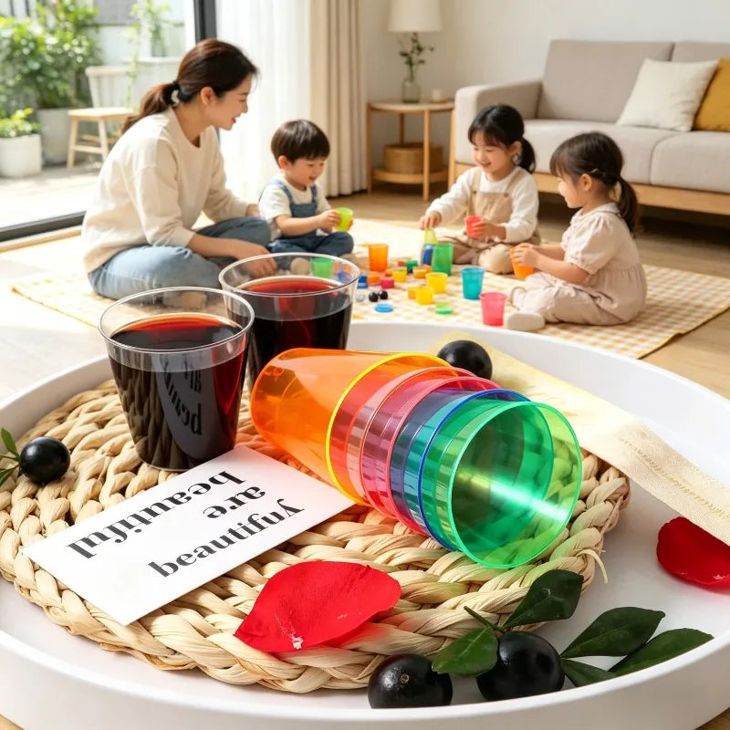 Clear Stackable Disposable Plastic Cups – Party Tumblers