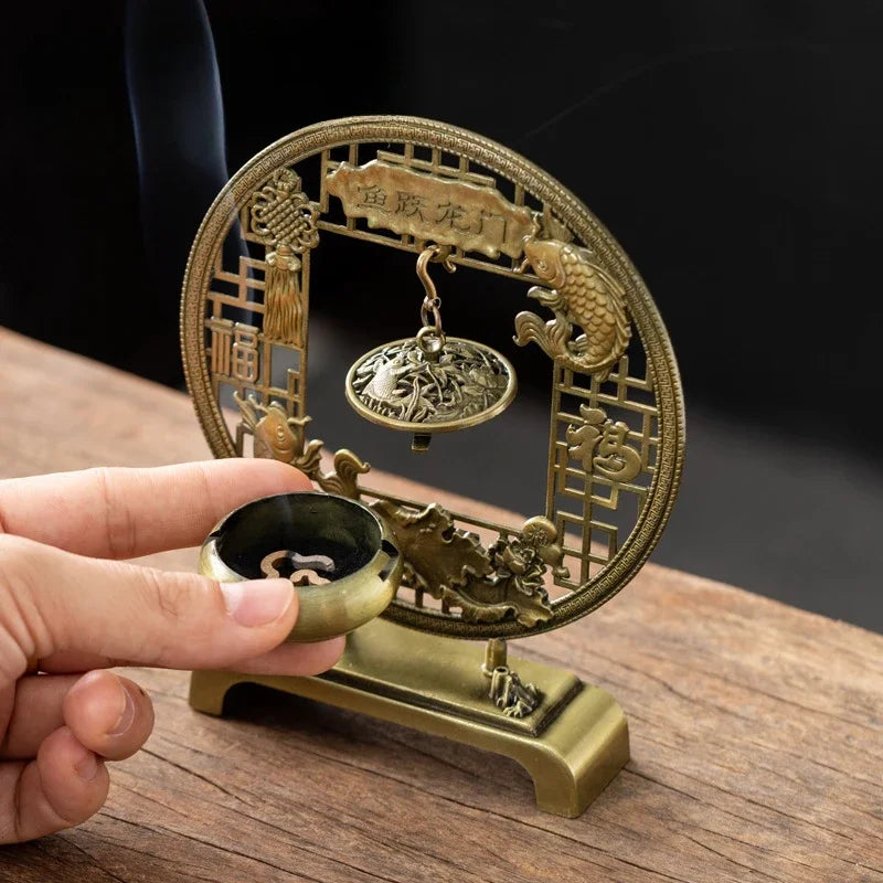 Creative Vintage Hollow Out Metal Incense Burner Holder Exquisite Hill Shape Incense Burner For Yoga Home tea ceremony ornaments Peaceful Pleasures Health and Wellness