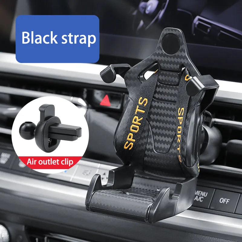 Racing Style Car Phone Holder Mount – Universal Suction Cup