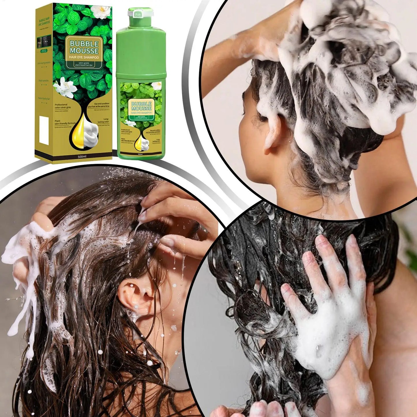 Natural Plant Herbal Hair Dye Shampoo – Cover Gray in 5 Min