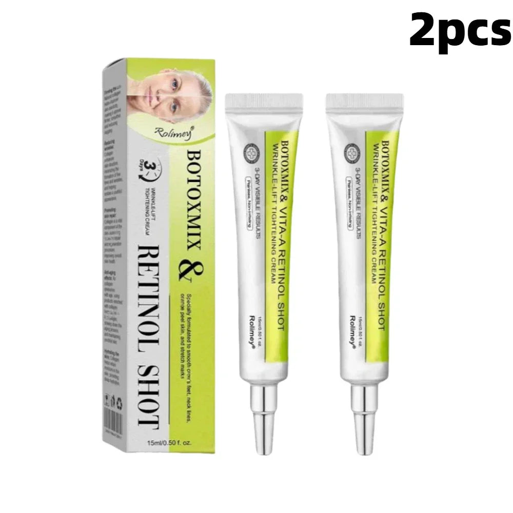 15g Retinal-Shot Tightening Booster Face Cream & Eye Cream Anti-Aging Firming Lifting, Fade Fine Lines, Night Moisturizer Peaceful Pleasures Health and Wellness 2PCS