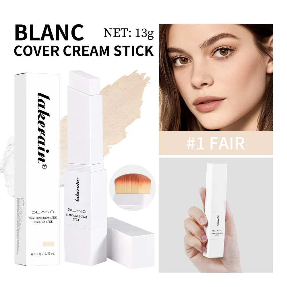 Blanc Cover Foundation Stick with Brush – Buildable, 5 Shades