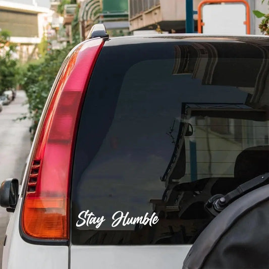 220mm Stay Humble Sticker Decal Vinyl for Car Peaceful Pleasures Health and Wellness Pink