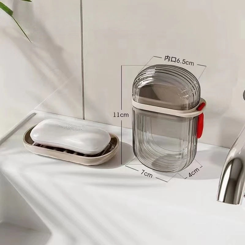 Portable Travel Toothbrush Cup Mouthwash Cup Residential School Toothbrush/Soap Storage Box Travel Outward Toothbrush Rack Peaceful Pleasures Health and Wellness soap box