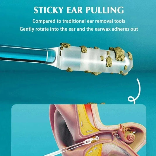 Disposable Sticky Ear Swabs Pick Reusable Ear Cleaner Soft Silicone Ear Wax Removal Tool Earwax Remover For Olders Adult Kid Peaceful Pleasures Health and Wellness