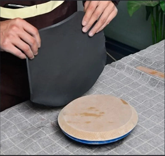 Ceramic Plate Forming Mold Tan Wooden Density Plate Printing Blank Stripping Mud Plate Round Pottery Tools 7.87inch/11.81inch Peaceful Pleasures Health and Wellness
