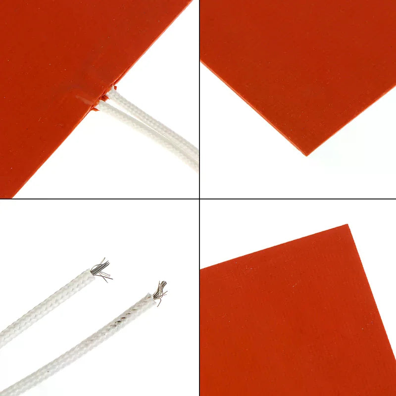 12V 60W Silicone Heating Pad | Flexible Rubber Heat Mat for 3D Printer