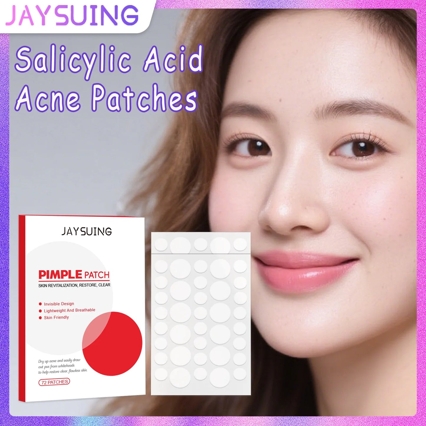 Jaysuing Acid Acne Patches Invisible Hydrocolloid Pimple Patch for Face Spot Treatment for Blemishes Zits Day Night Use Peaceful Pleasures Health and Wellness