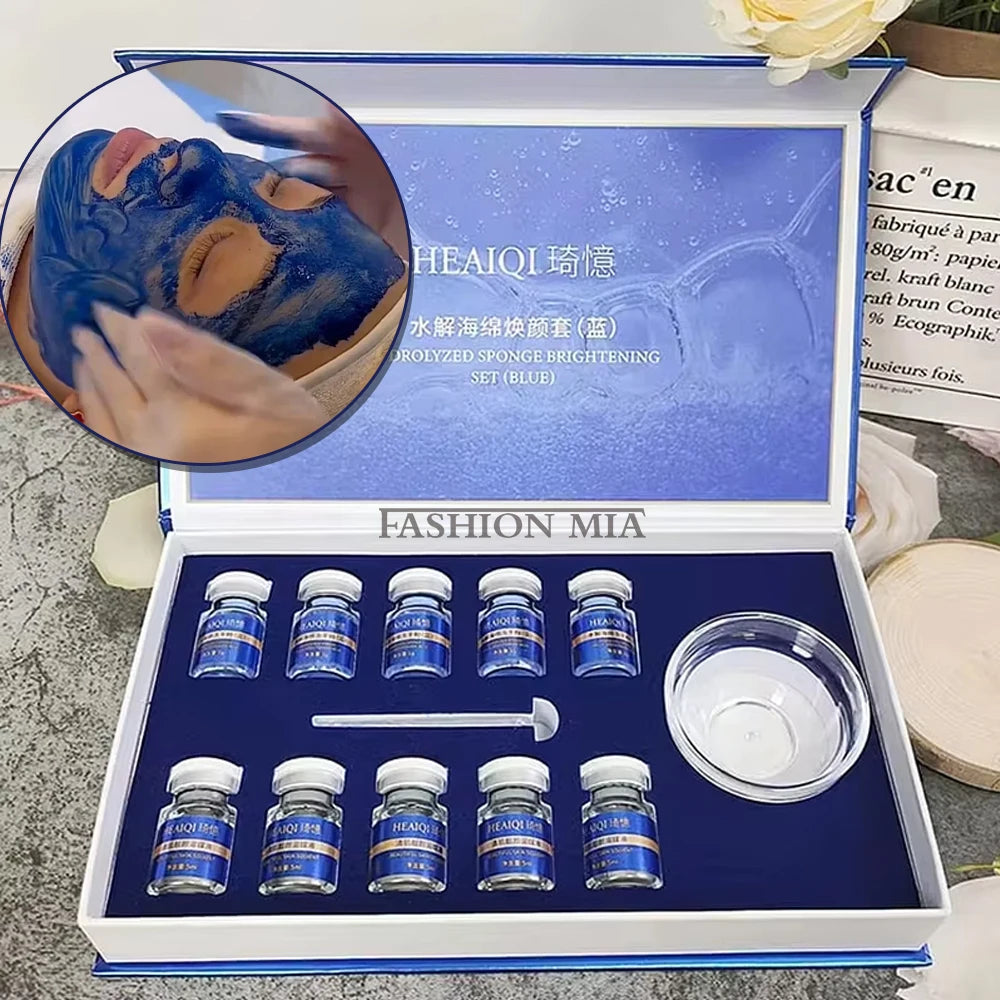 Blue Copper Peptide Sponge Spicule Collagen Skin Renewal Mask