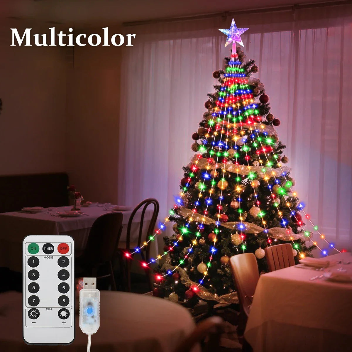 LED Fairy String Lights USB Waterproof 8 Modes Indoor Outdoor