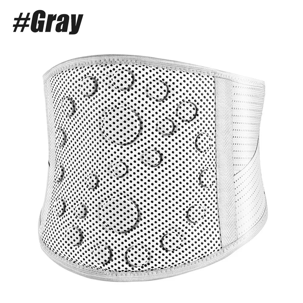 1PCS Thermal Magnetic Therapy Lumbar Support Belt Lower Back Brace for Men and Women,Self-Heating Waist Strap with Gauss Magnets Peaceful Pleasures Health and Wellness Gray-1PCS XXL