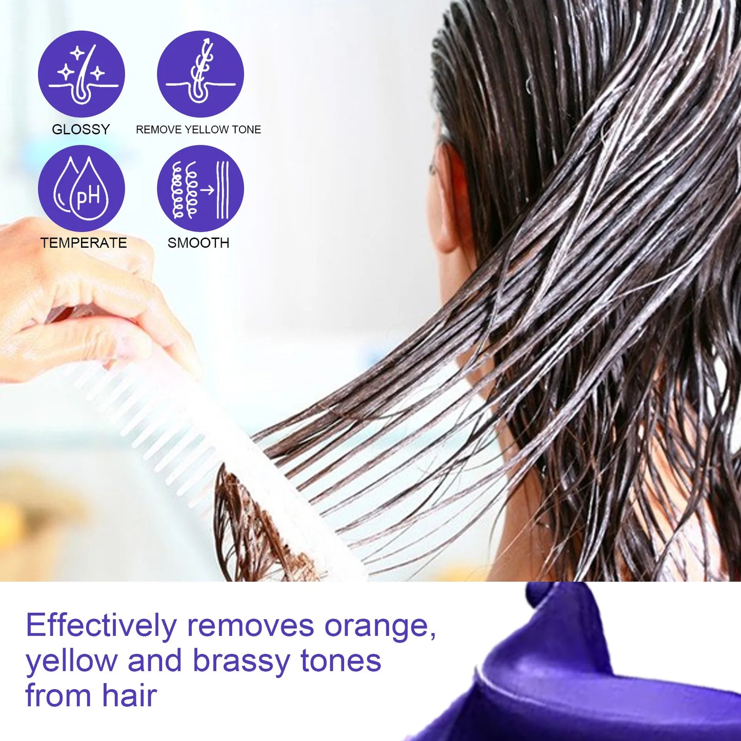 EELHOE Keratin Purple Hair Mask – Smoothing Frizz Treatment 100ml