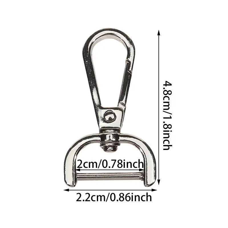 Bag Buckle Accessories Hardware Lock Buckle Metal Buckles Thickened Bag Strap Hanging Buckle Backpack Accessories Buckle Peaceful Pleasures Health and Wellness Silvery White 2cm